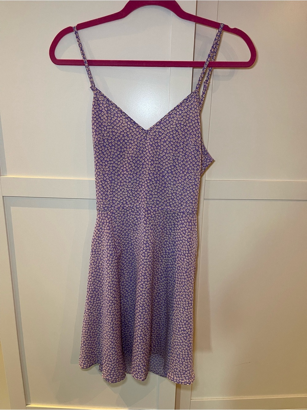 SHEIN Lavender Floral Spaghetti Strap Mini Dress